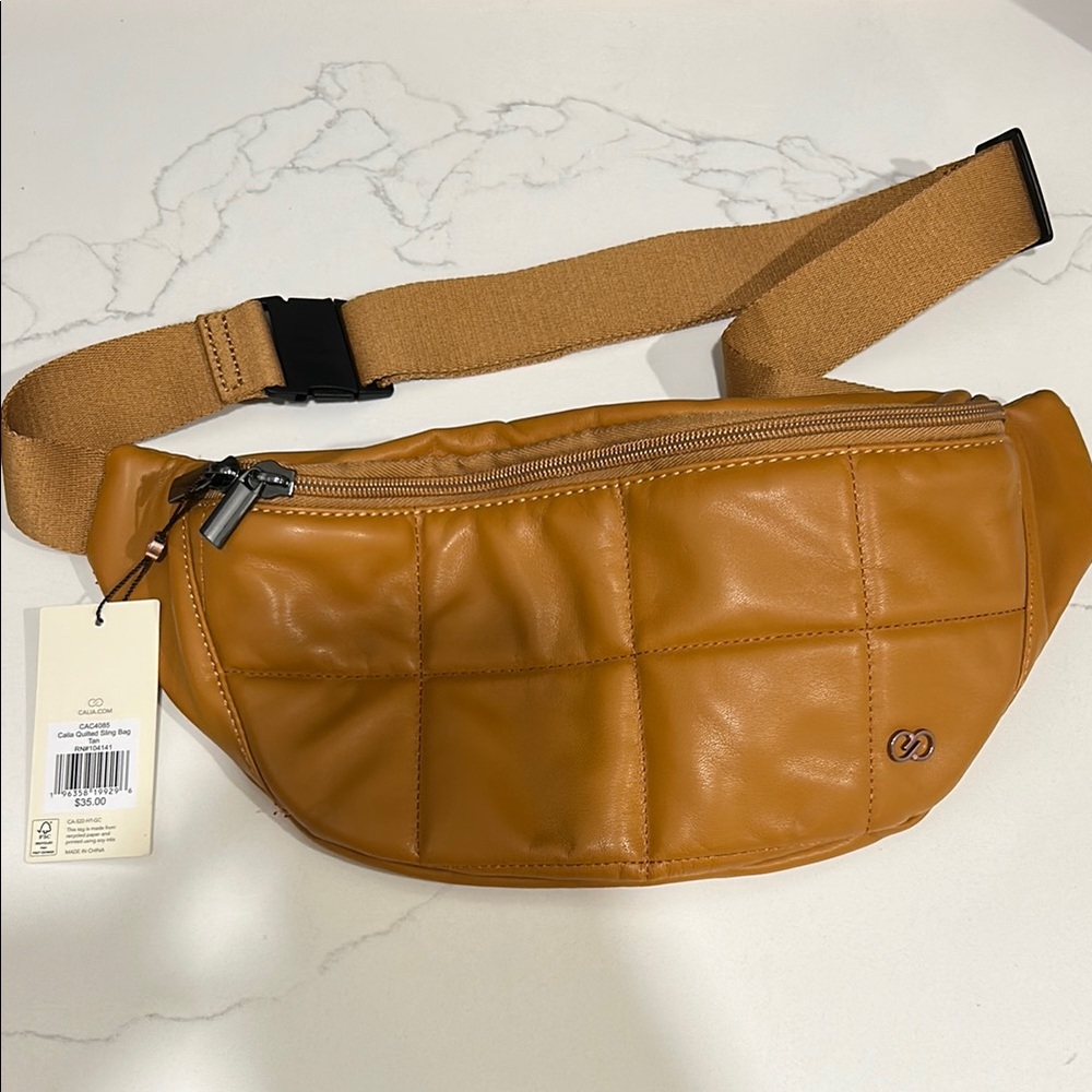 Tan Fanny Pack Sling Bag